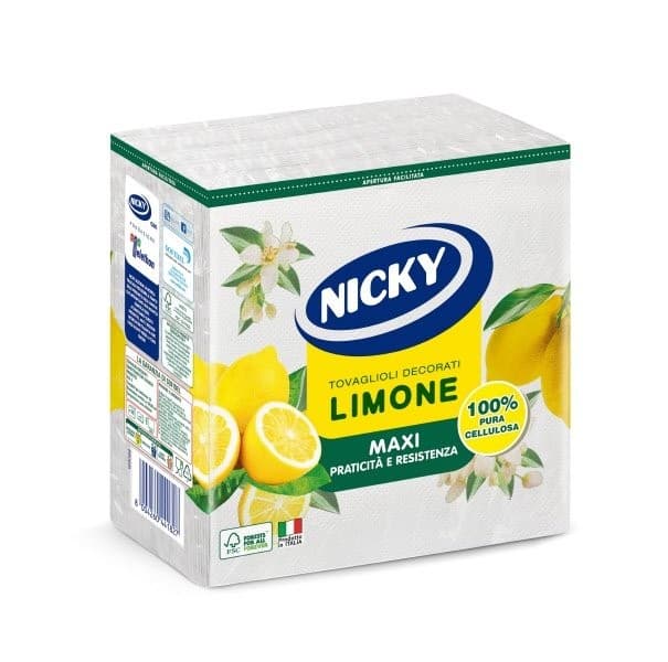 Linea Cucina tovaglioli Limoni, 35 tovaglioli 2 veli 38 x 38 cm NICKY – Iper La grande i
