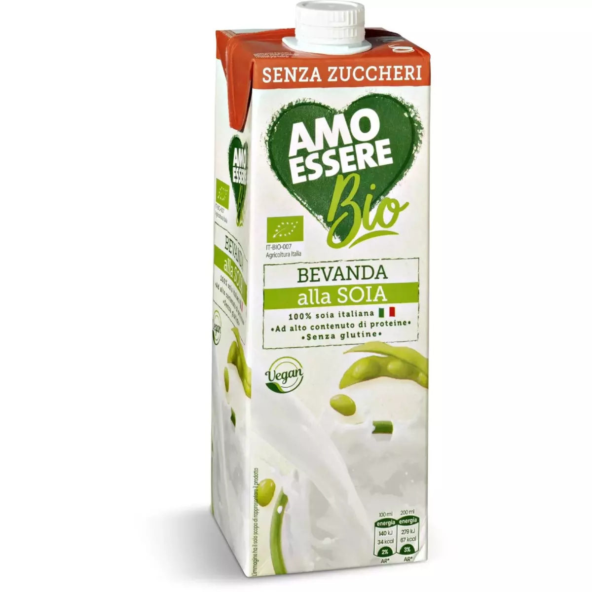 Bevanda alla soia senza zuccheri 1 l AMO ESSERE in offerta da Eurospin