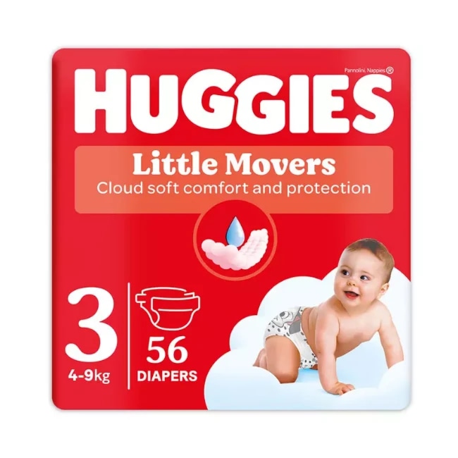 HUGGIES Little Movers pannolini conf. 30-56 pezzi in offerta da Dm