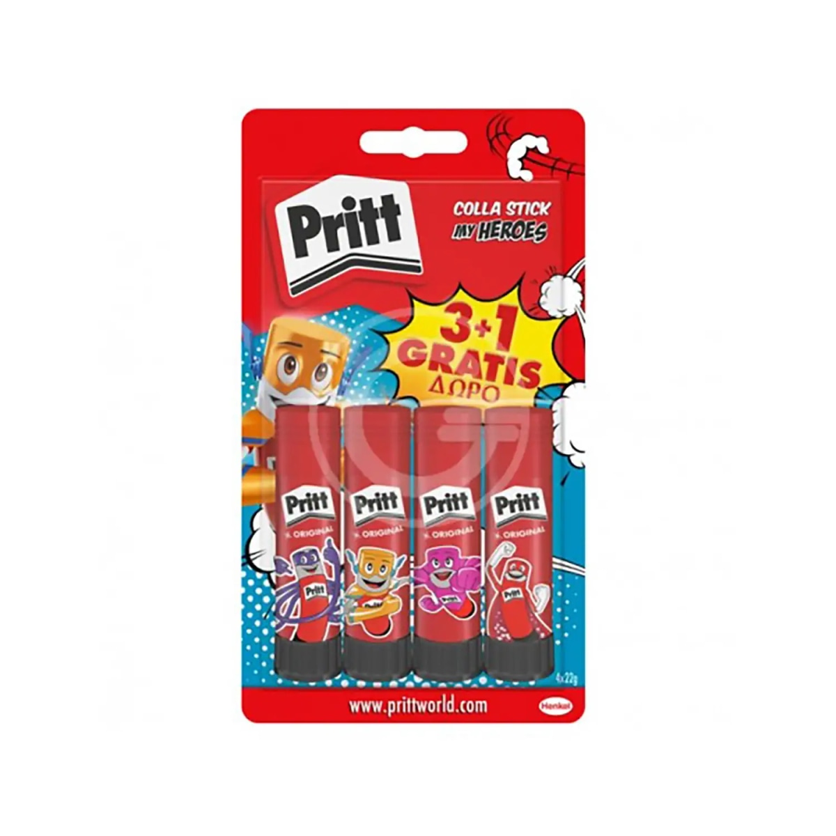Pritt colle stick 3 pezzi + 1, 22 g in offerta da Coop