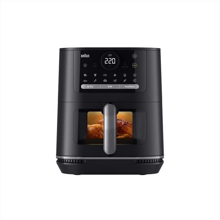 Braun friggitrice ad aria 3 in 1 HF50751BK, 6 L, 20 programmi – Comet