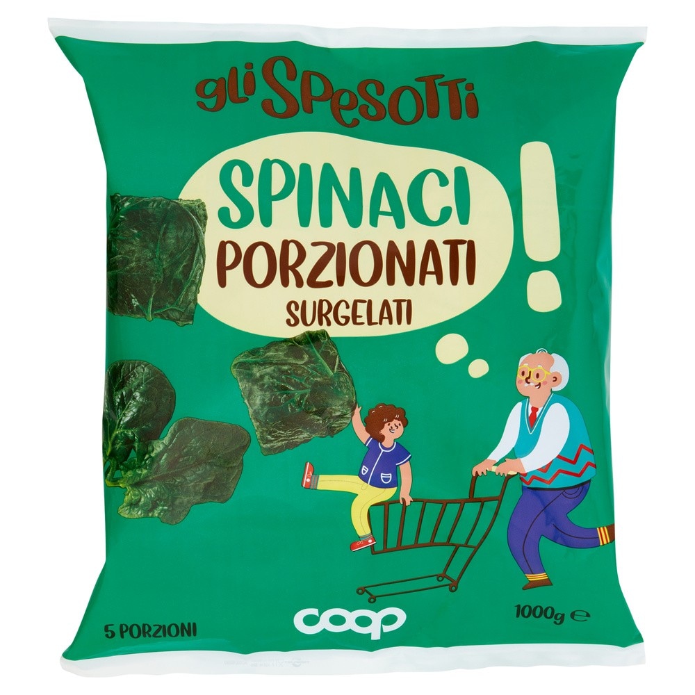 Gli Spesotti spinaci porzionati surgelati 1 kg in offerta da Coop