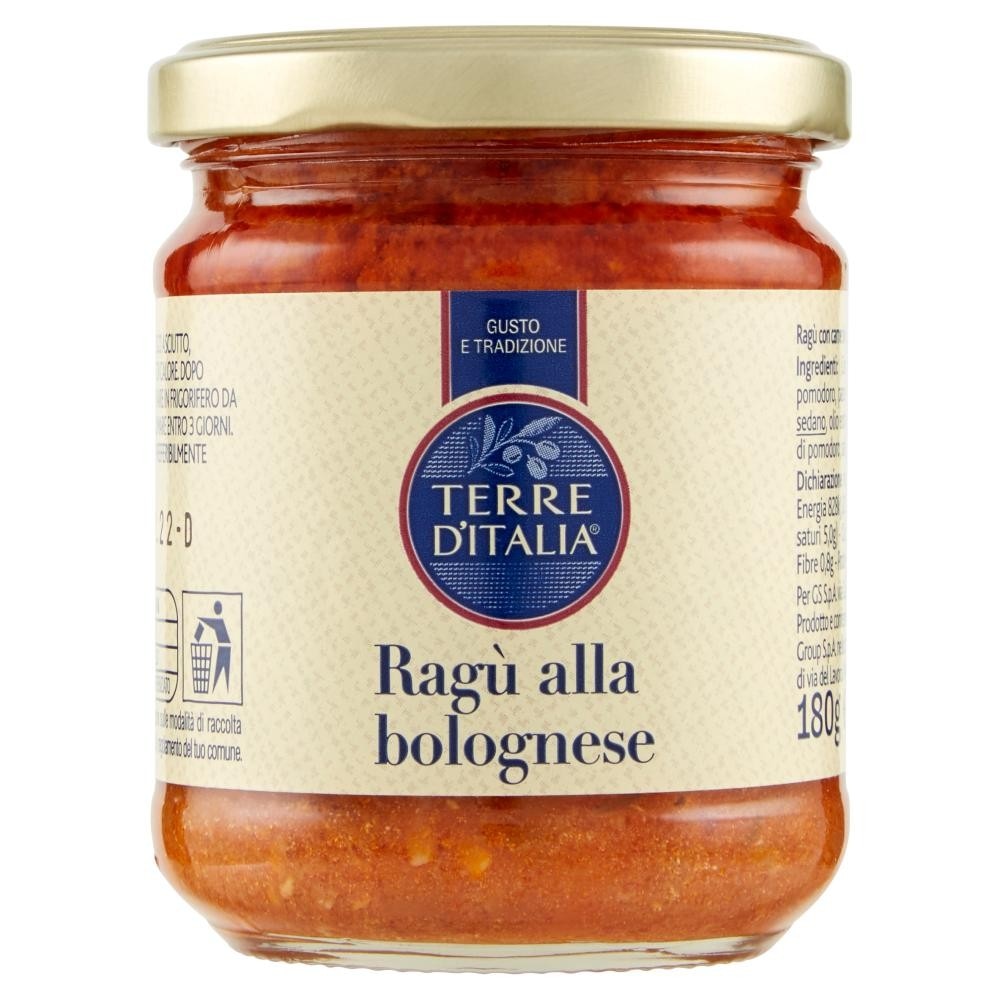 Terre d'Italia ragù alla bolognese 180 g in offerta da Carrefour