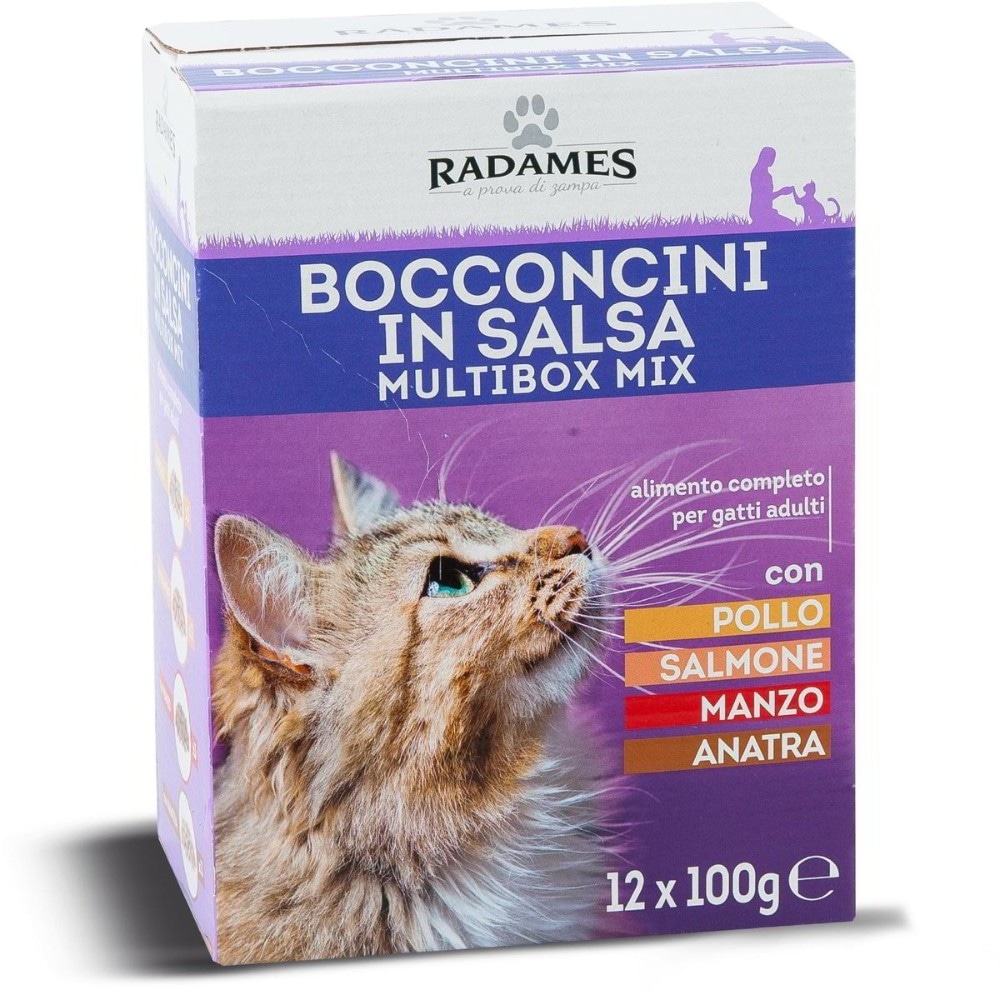 Bocconcini in salsa Multibox Mix per gatti 12 x 100 g Radames in offerta da Eurospin