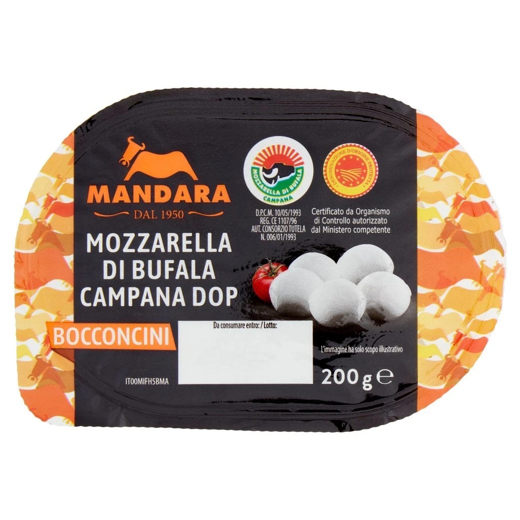 Bocconcini mozzarella di bufala Campana DOP Mandara 200 g in offerta da Bennet