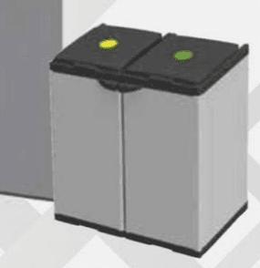 Mobile in plastica 2 posti per la raccolta differenziata Mongardi, 69x41x86h cm – Il Gigante