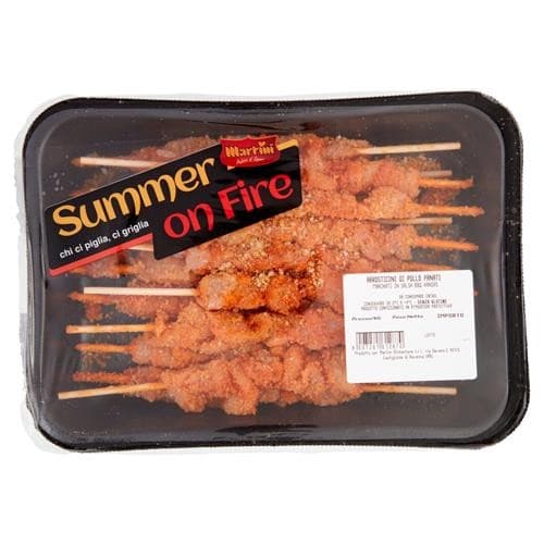 Summer On Fire arrosticini di pollo panati marinati in salsa BBQ Kansas, 330 g Martini – Dpiù