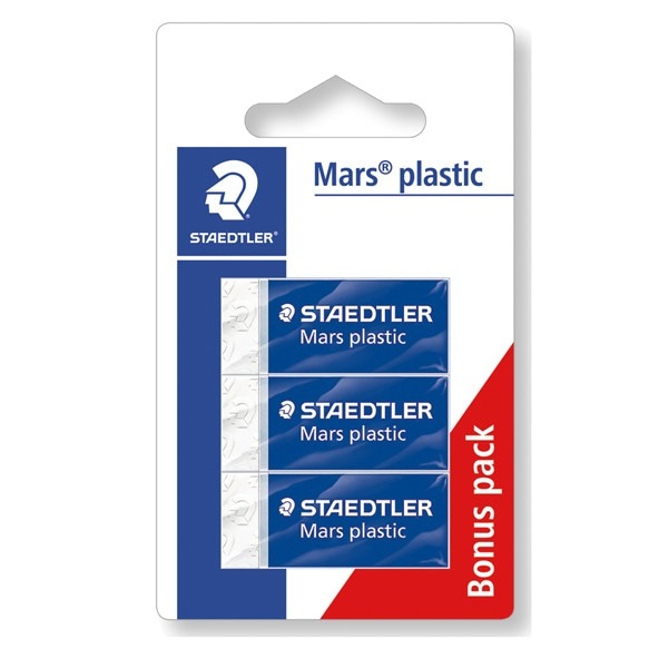 Gomme Mini Mars Plastic Staedtler conf. 3 pezzi in offerta da Carrefour