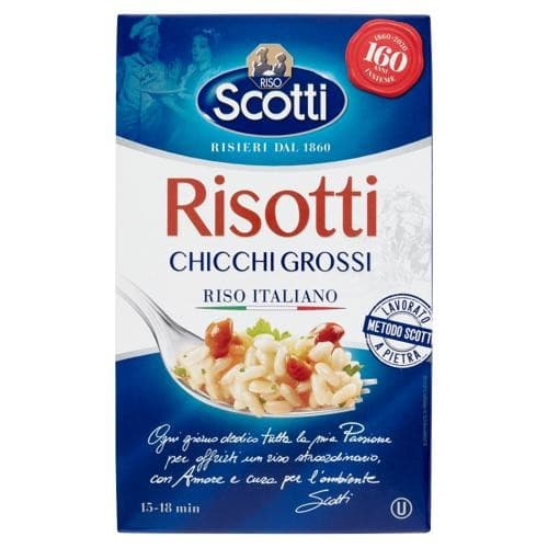 Riso per risotti chicchi grossi Scotti, 1 kg – Carrefour