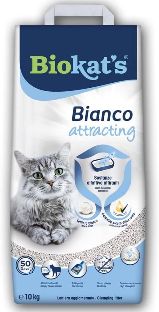 Lettiera agglomerante Bianco attracting, 10 kg BIOKAT'S – Iper La grande i