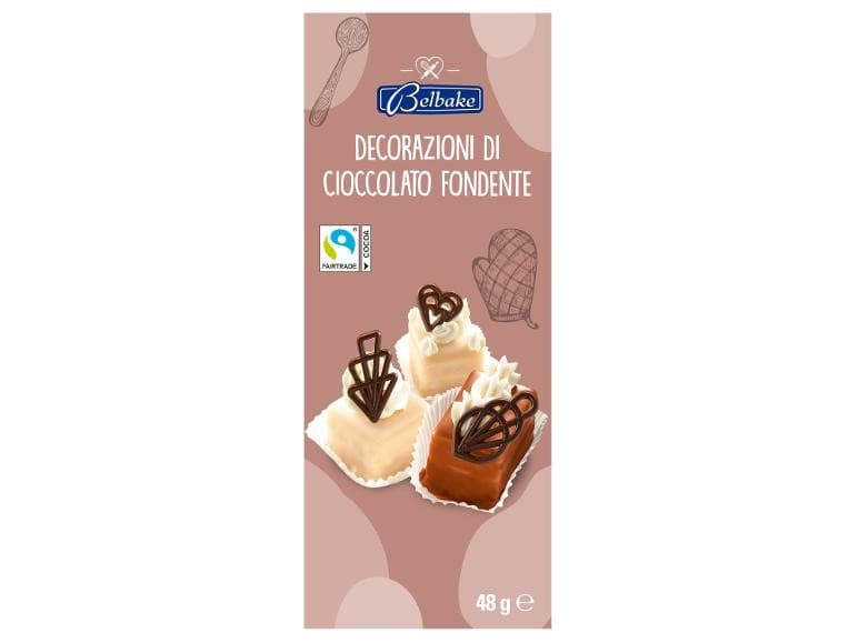 Decorazioni di cioccolato, 34/40/48 g confezione Belbake – Lidl