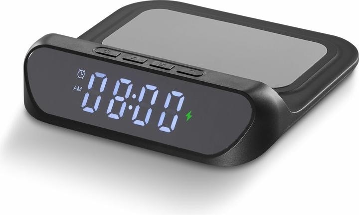 Caricabatteria con sveglia wireless nero Cellularline in offerta da Coop