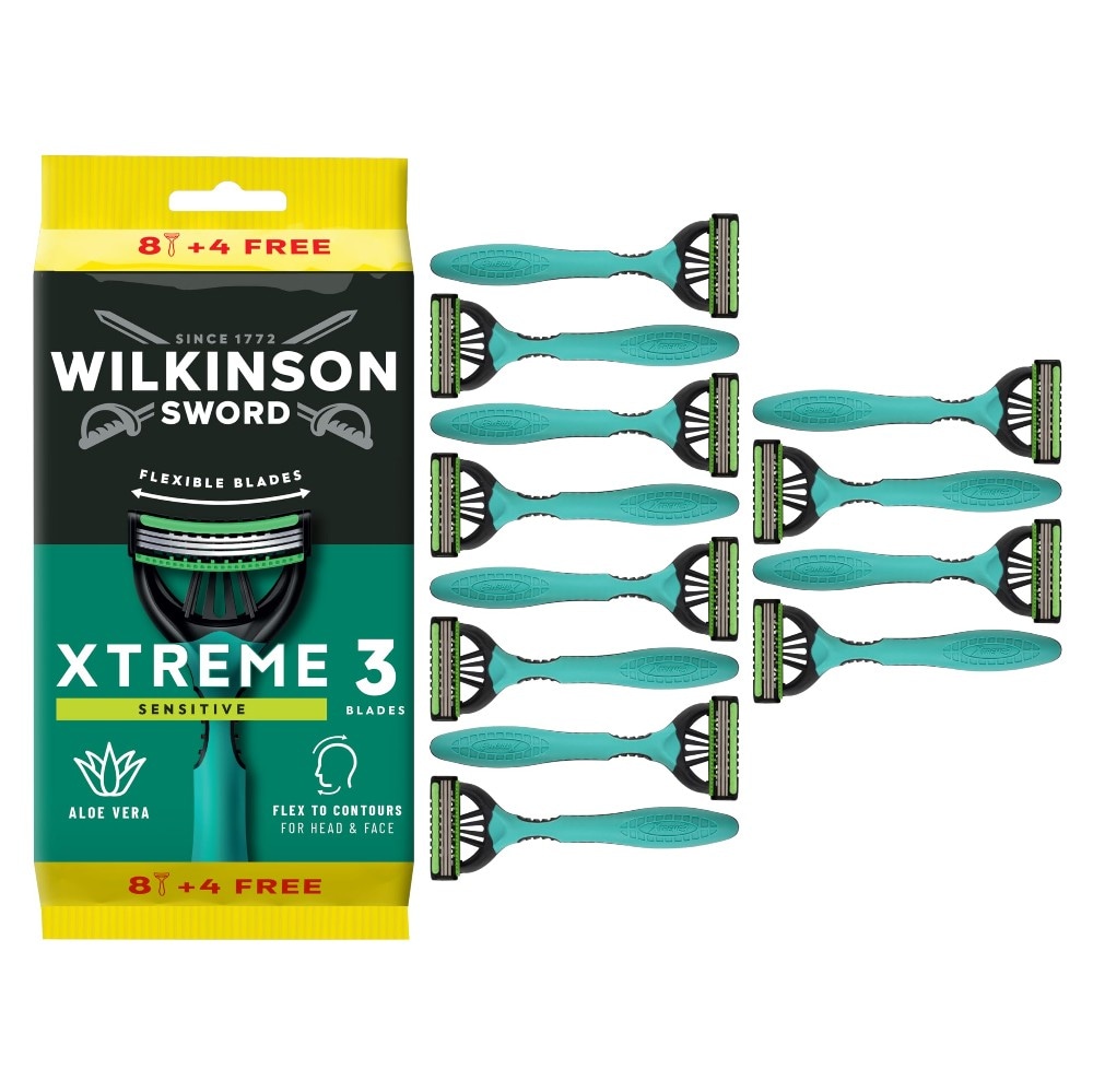 Wilkinson Xtreme 3 Sensitive Rasoio Usa&Getta conf. da 8+4 in offerta da Bennet