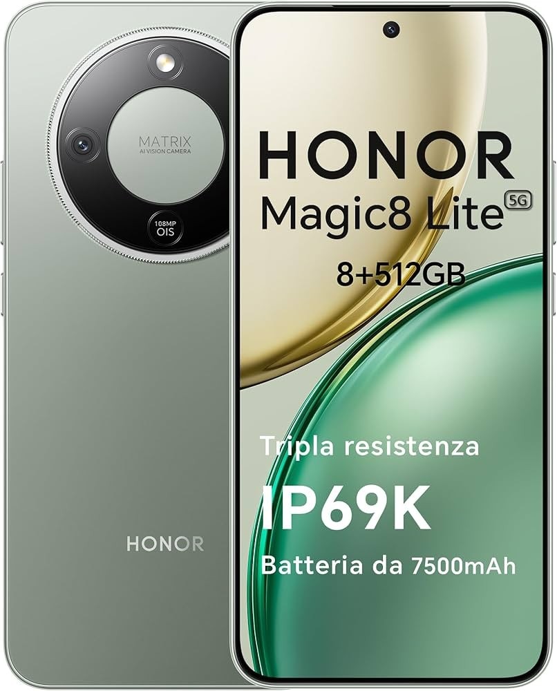 Honor Magic8 Lite 8 + 512 GB in offerta da Comet