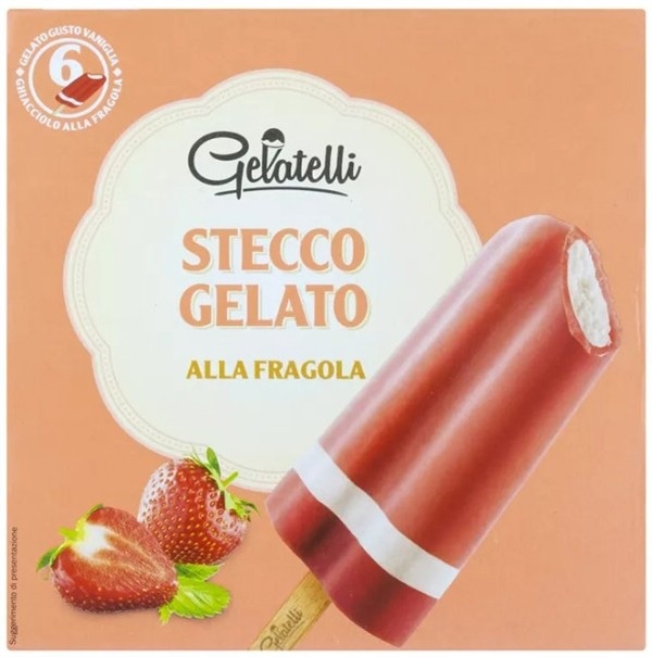 Gelatelli stecco gelato alla fragola 300 g confezione in offerta da Lidl