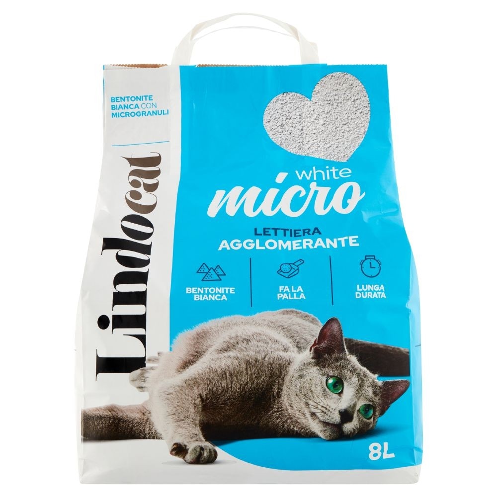 Lindocat lettiera White Micro agglomerante 8 litri in offerta da Esselunga