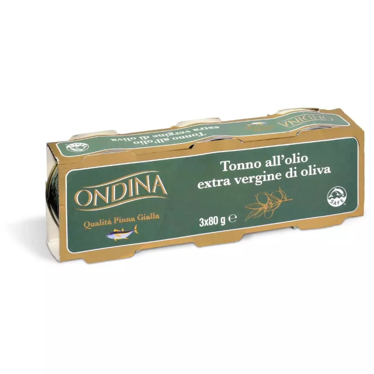 Tonno pinna gialla all'olio extra vergine di oliva, 3 x 80 g Ondina – Eurospin