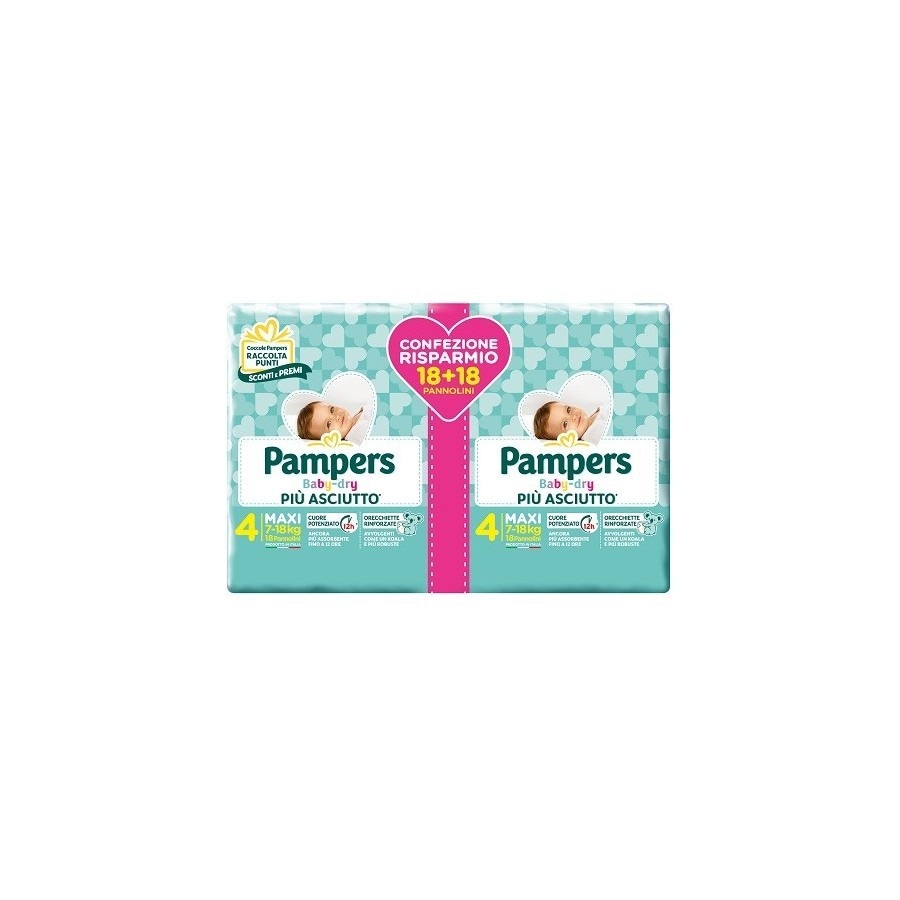 Pannolini Baby Dry Pampers 36 pezzi in offerta da Carrefour