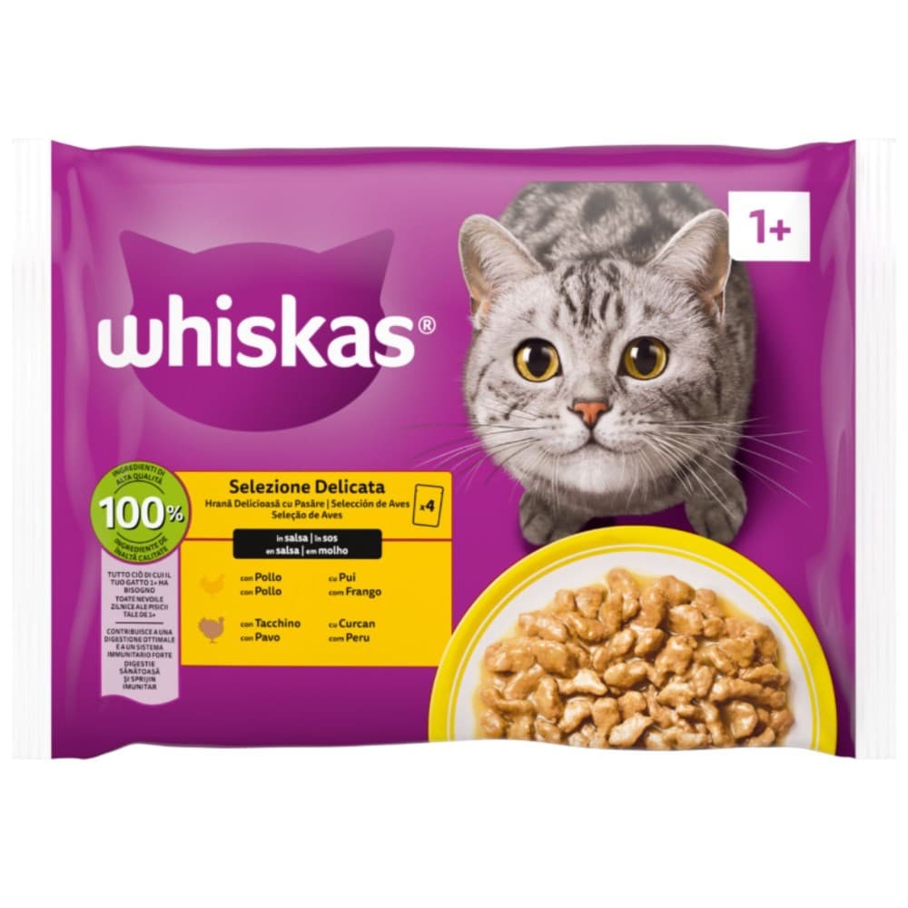 Alimento per gatti Whiskas, 4x85 g o 300 g – Esselunga