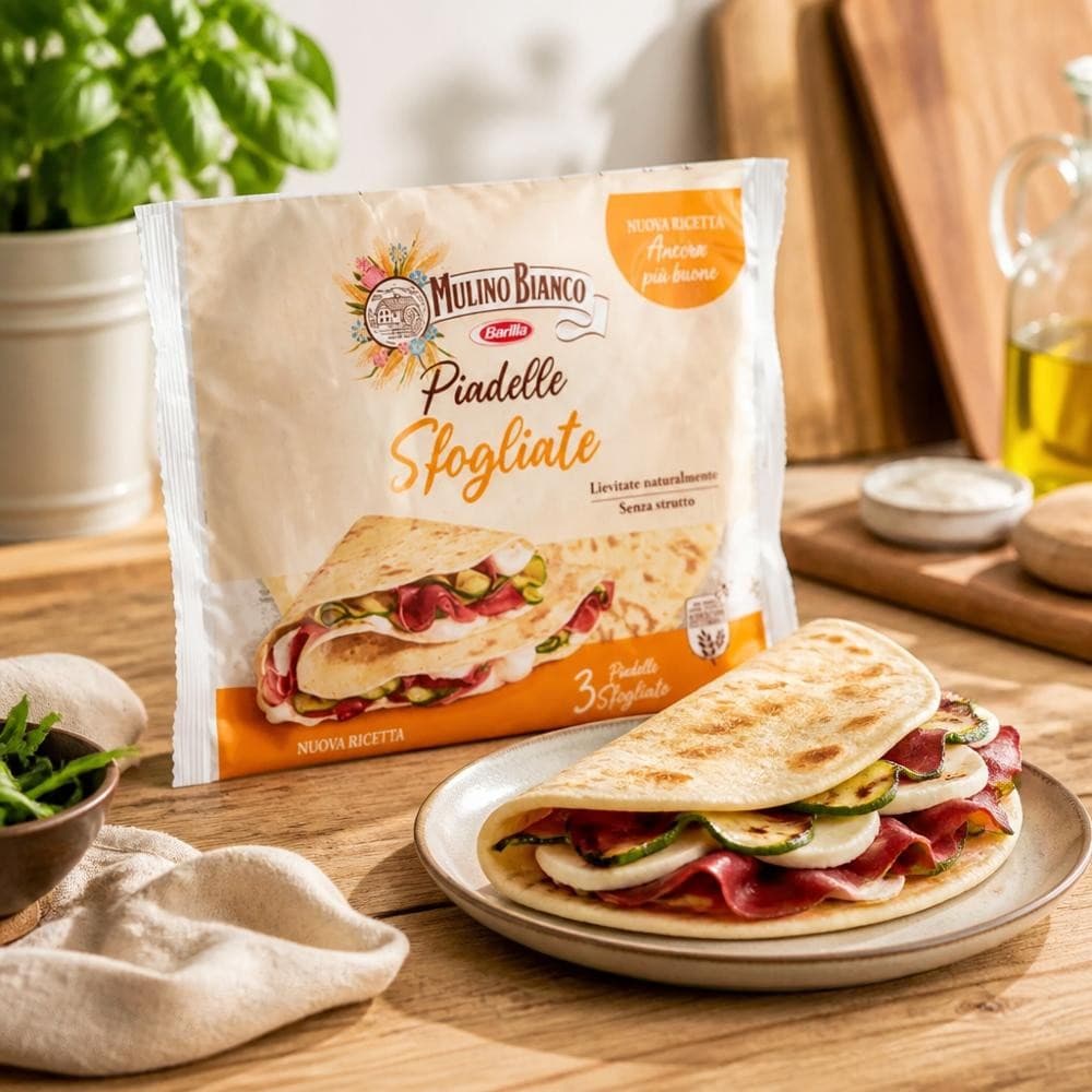 Piadelle classiche, sfogliate o integrali o Piadelle toast, da 225 g a 330 g Mulino Bianco – Iper La grande i
