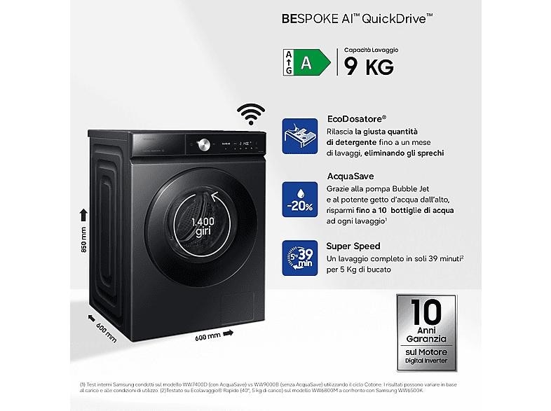 Lavatrice WW90DBU95GBU3 9 KG Samsung - Offerta nel negozio Euronics
