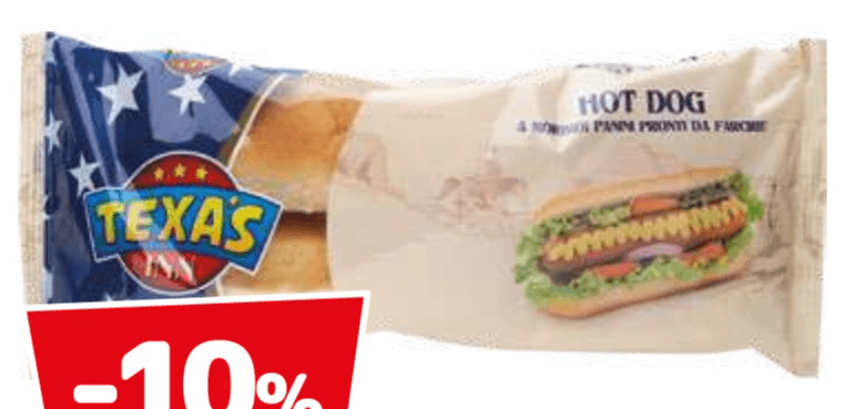Texas's in panini per hot dog, 300 g Texas Inn – Dpiù