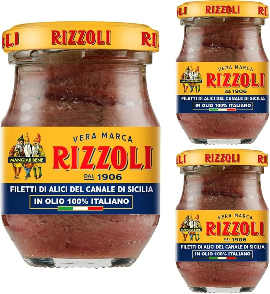 Filetti di alici in olio Rizzoli 80 g in offerta da Il Gigante