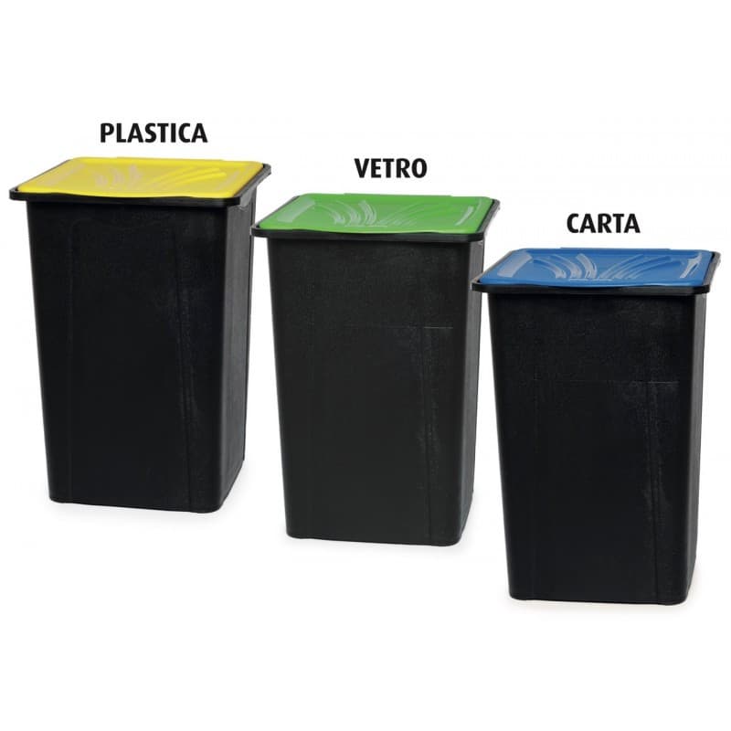 Tris pattumiere 50 L in offerta da MD