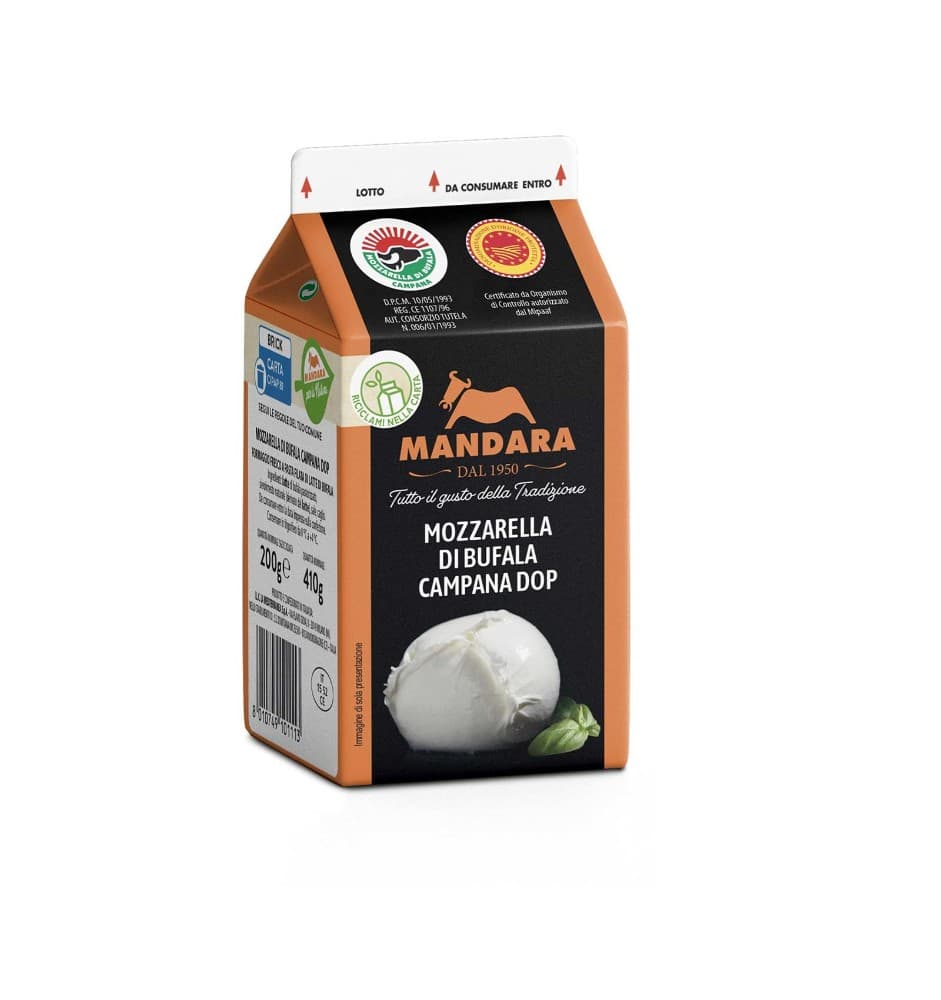 Mozzarella di latte di bufala Mandara, 200 g – Il Gigante