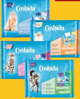 Coshida bocconcini gourmet per gatti in pouch 400 g confezione in offerta da Lidl