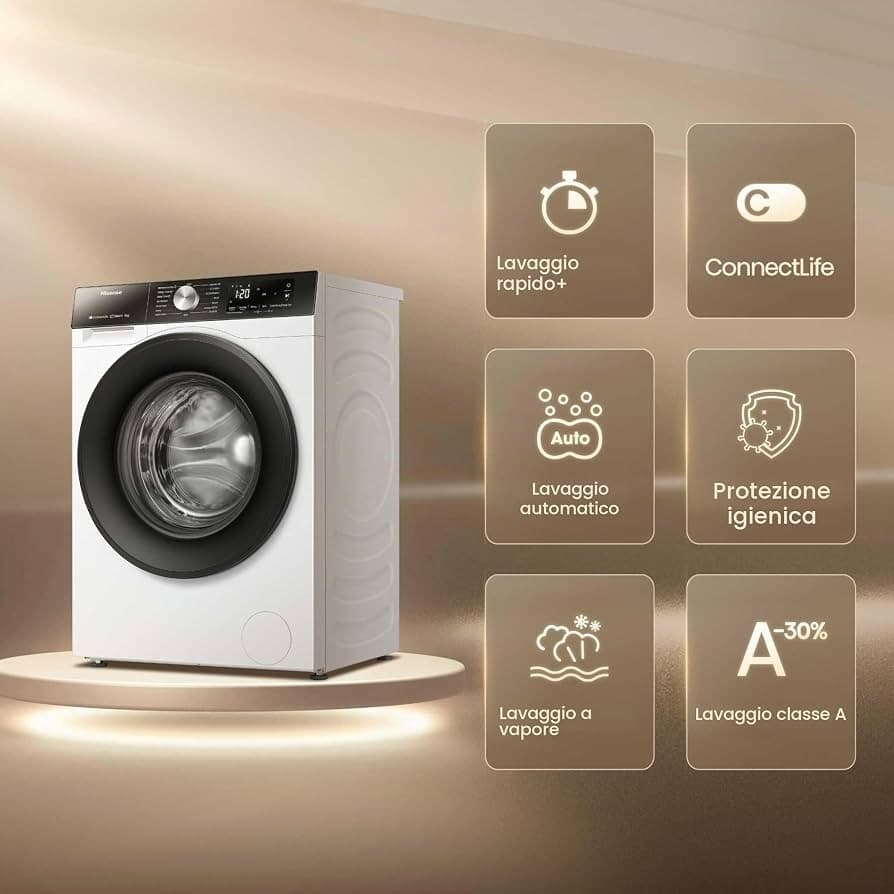 Lavatrice WF359043BW3, 9 KG HISENSE – Euronics