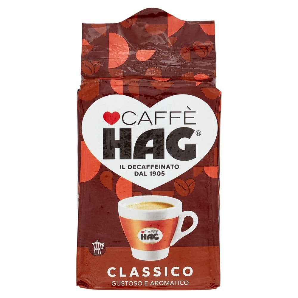 Caffè macinato classico decaffeinato Hag, 250 g – Bennet