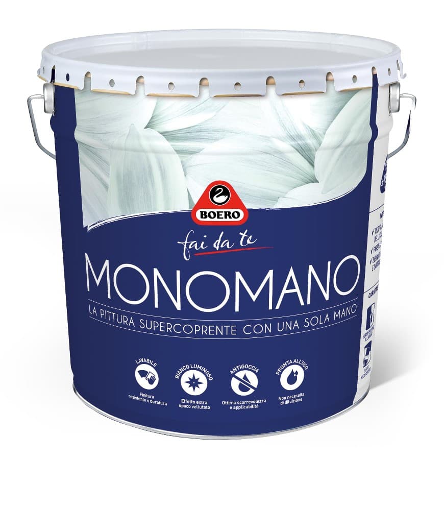 Boero Monomano idropittura lavabile antigoccia 14 L in offerta da Leroy Merlin