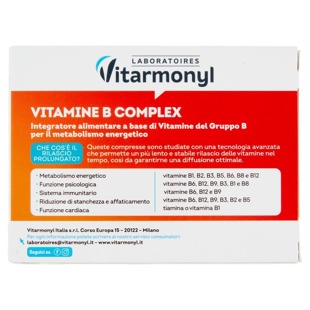 Vitarmonyl integratore di vitamine del gruppo B 30 compresse - Offerta nel negozio Dm