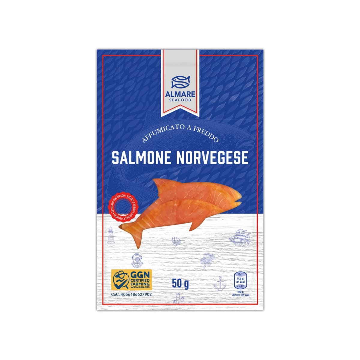 Almare Seafood Salmone norvegese snack, 50 g – ALDI