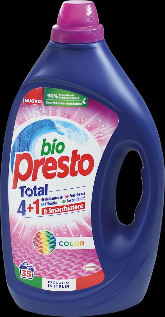 Detersivo liquido per lavatrice Bio Presto L 1,575 in offerta da Bennet