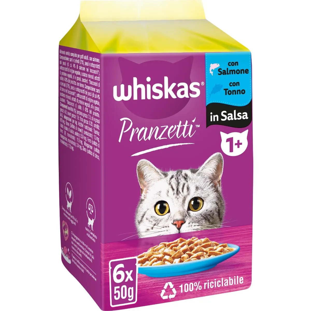Alimento per Gatto Pranzetti Whiskas 6x50 g in offerta da Il Gigante