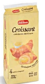 Dolciando croissant con crema pasticcera 10 pz / 500 g in offerta da Eurospin