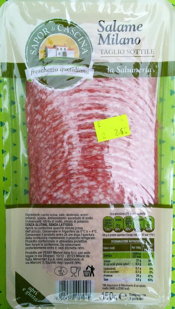 Salame Milano Sapor di Cascina 150 g in offerta da Penny