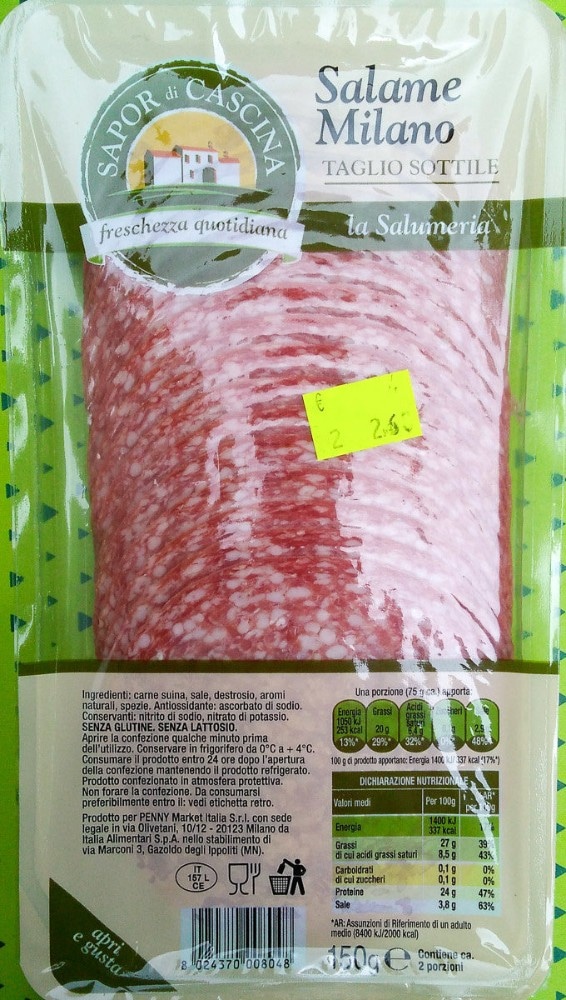 Salame Milano Sapor di Cascina 150 g in offerta da Penny
