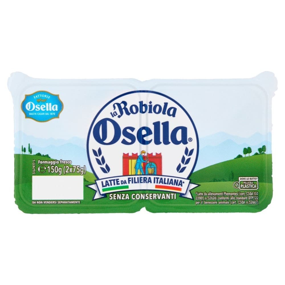 Fattorie Osella robiola Osella formaggio fresco, 2 x 75 g – Dpiù