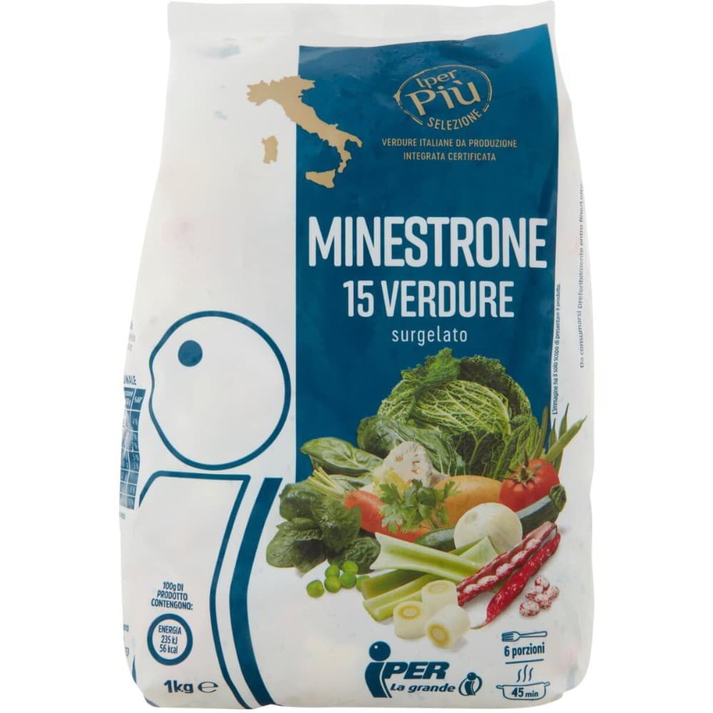 Minestrone tradizionale o Spinaci a cubetti, 1 kg Iper – Iper La grande i