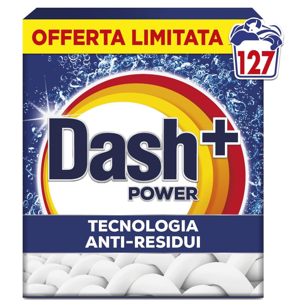 Detersivo in polvere per lavatrice Dash Power, 127 lavaggi – Iper La grande i