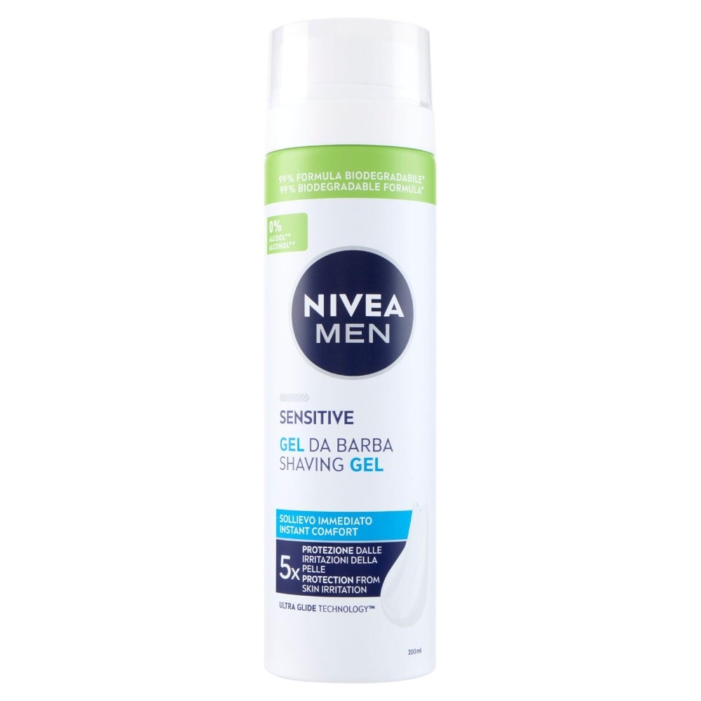 Gel da Barba Sensitive Nivea for Men 200 ml Nivea Men in offerta da Carrefour