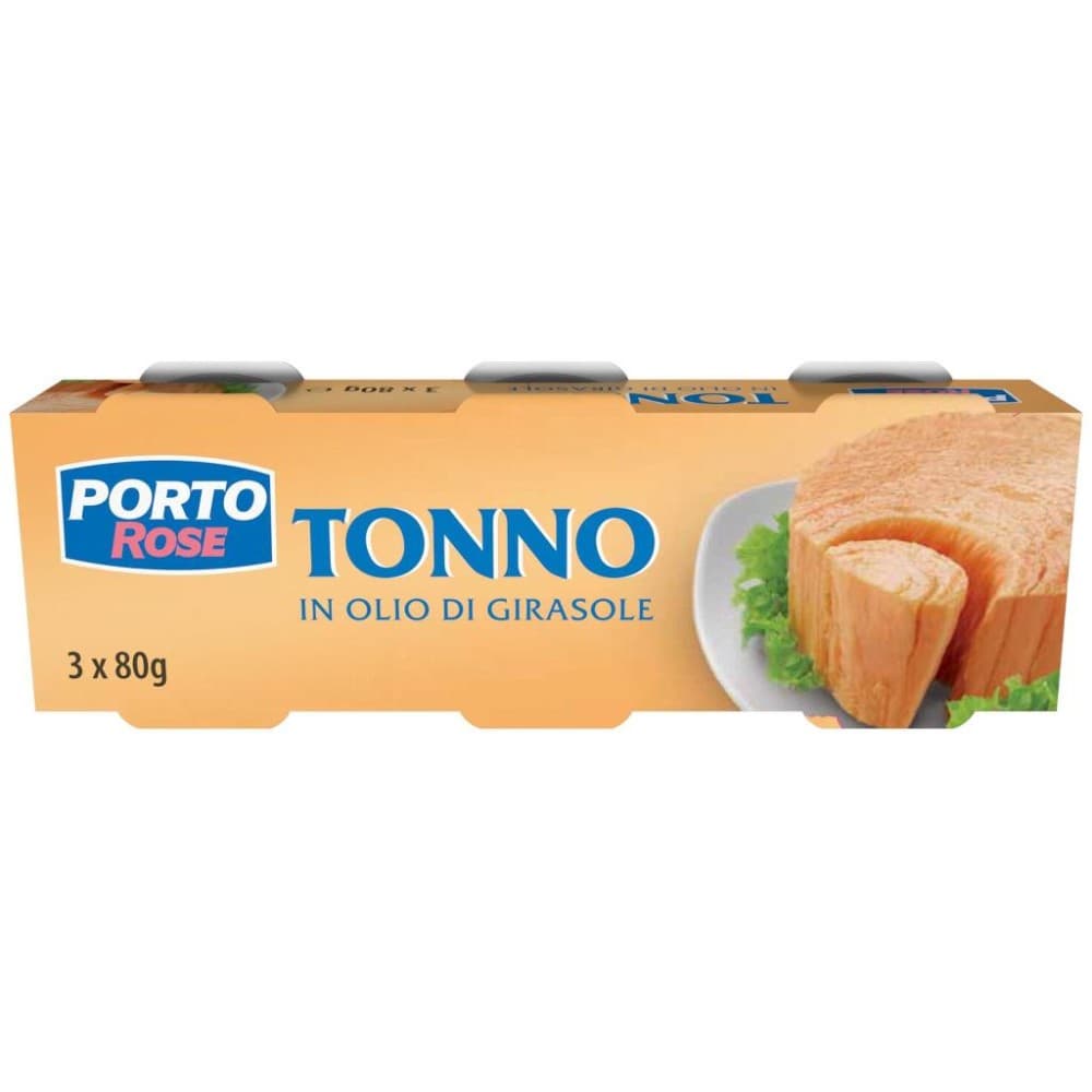 Porto Rose tonno al naturale, 3 x 80 g – Dpiù