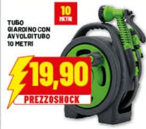 Tubo giardino con avvolgitubo 10 metri in offerta da Risparmio Casa