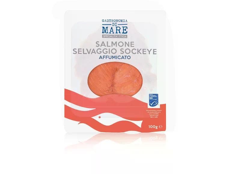 Salmone selvaggio Sockeye affumicato, 100 g MARE – Lidl