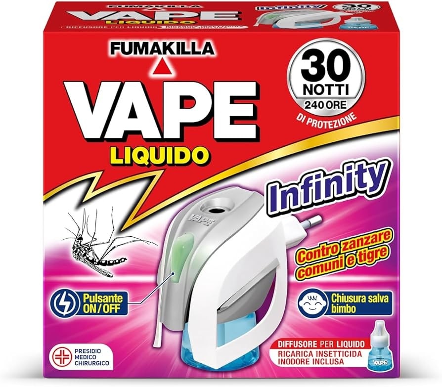 Diffusore liquido Infinity + ricarica insetticida Vape ml 18 - Offerta nel negozio Bennet