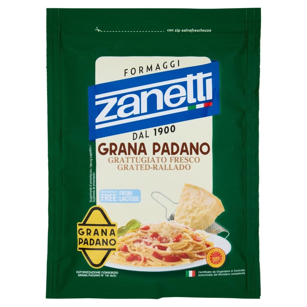 Grana Padano grattugiato fresco DOP Zanetti 100 g in offerta da Iper La grande i