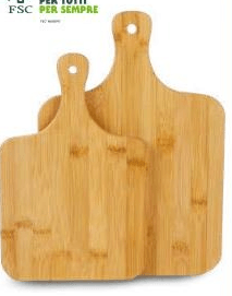 Set 2 taglieri in bambù 2 pezzi in offerta da Eurospin